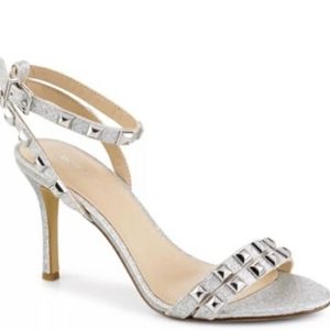 BCBGeneration Women's Silver Heeled Sandals Sz 7